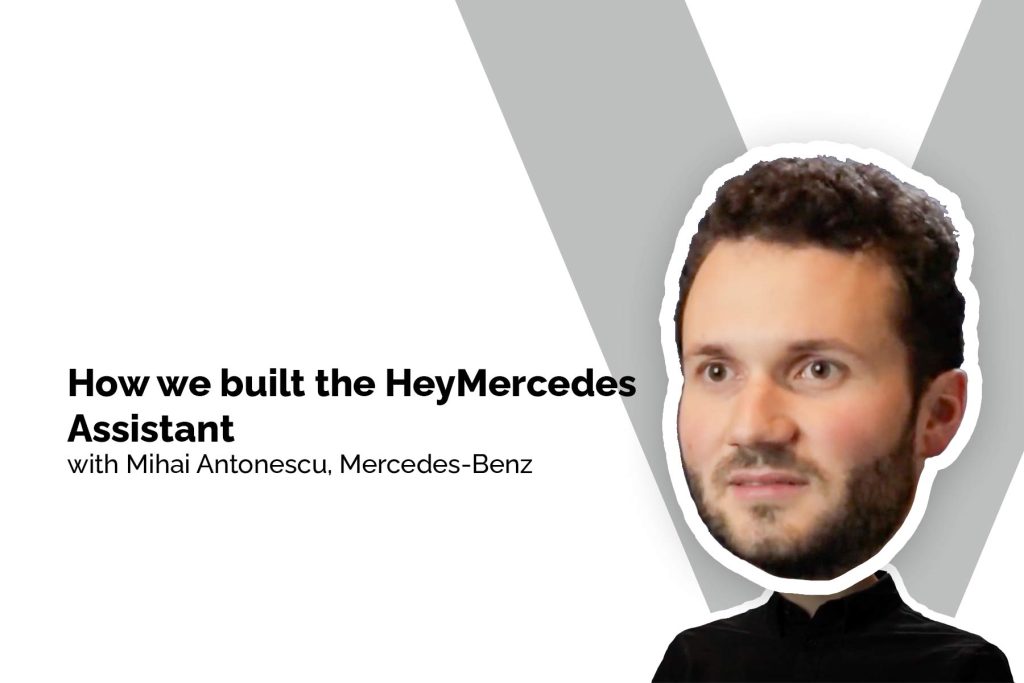 Mihai Antonescu discussing the HeyMercedes voice assistant on VUX World Live